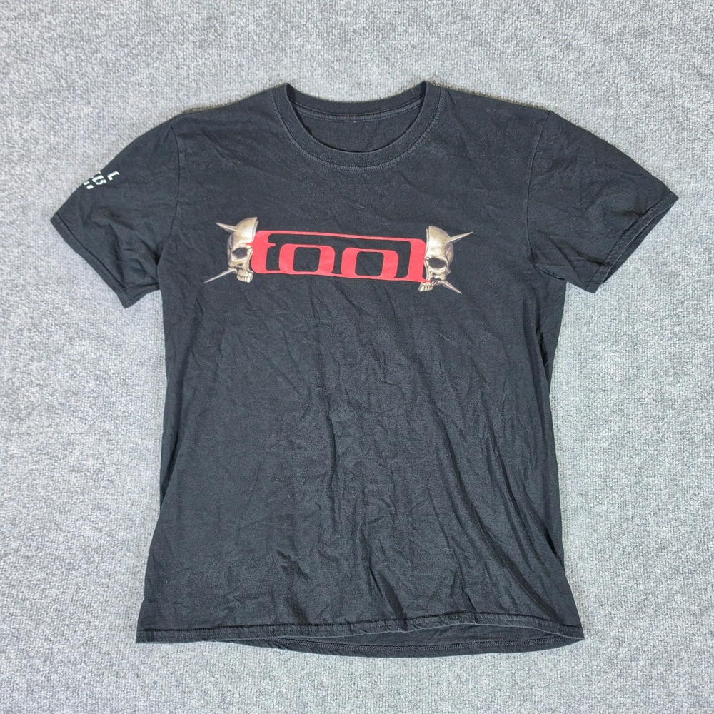 Tool Band 2 Sided 2022 European Tour Graphic T-Shirt Black Skulls Mens Size L